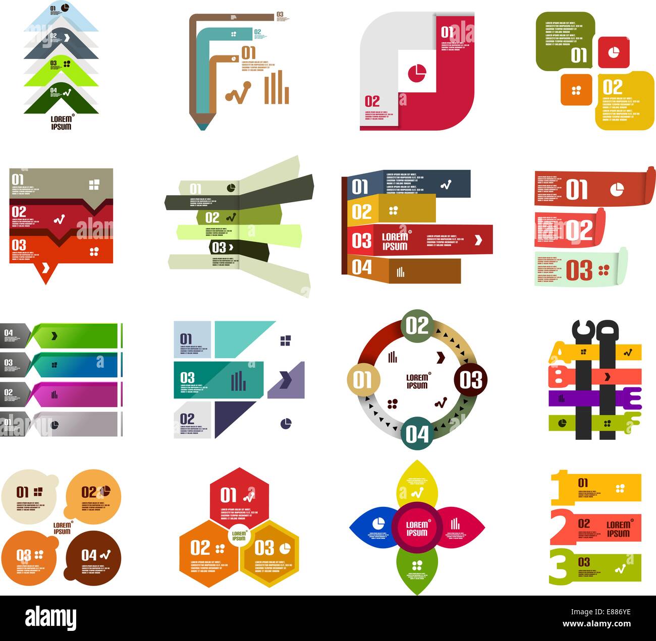 Set of modern infographic design templates and elements Stock Vector ...