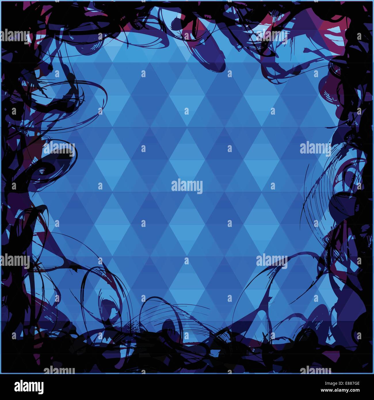 Frame for text over triangles background of a blue colors Stock Vector ...
