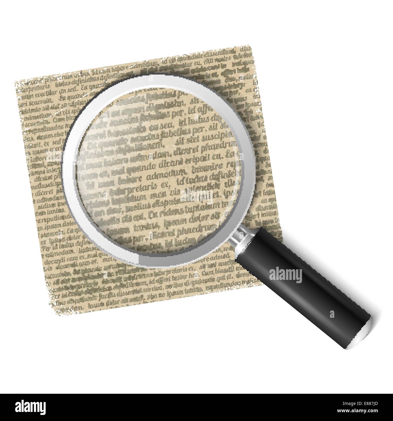 Magnifying Glass Over Text Stock Vector Image Art Alamy alamy