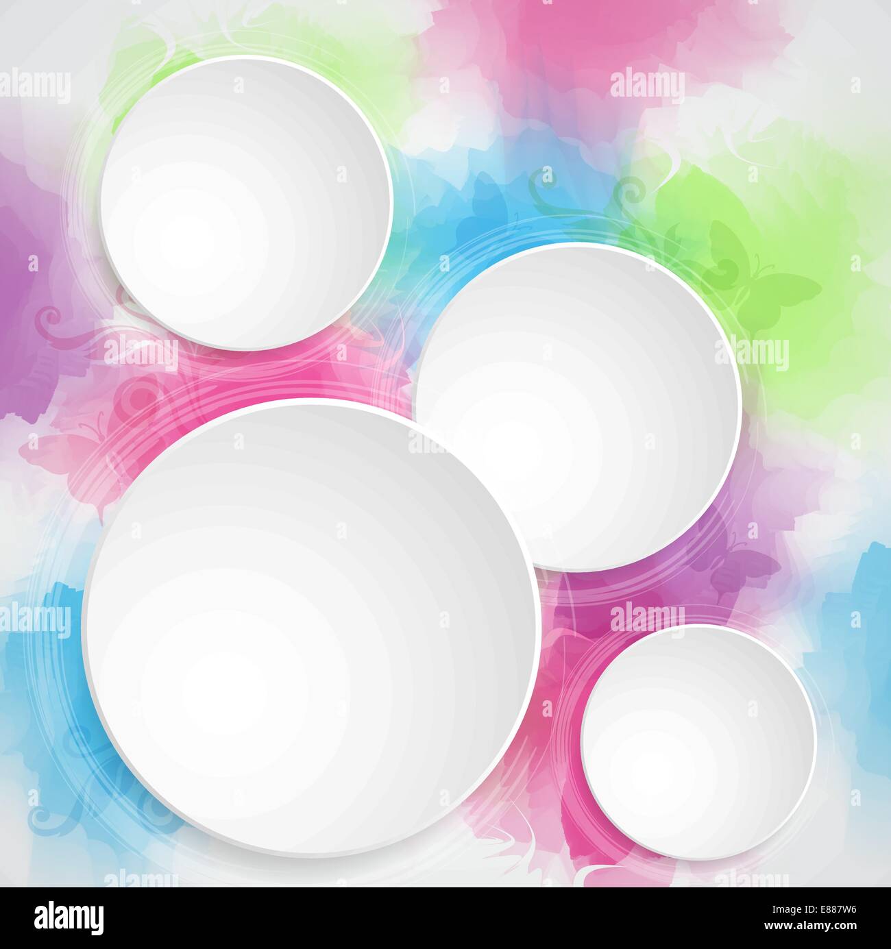 Vector abstract background with white circles Stock Vector Image & Art ...
