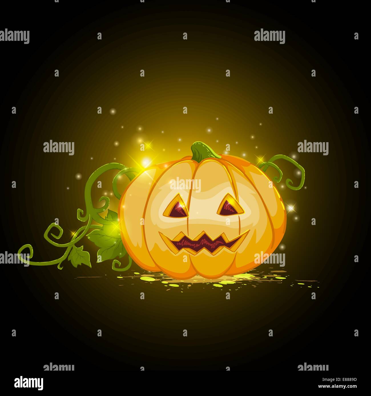 Black Halloween vector background with pumpkin Stock Vector Image & Art ...