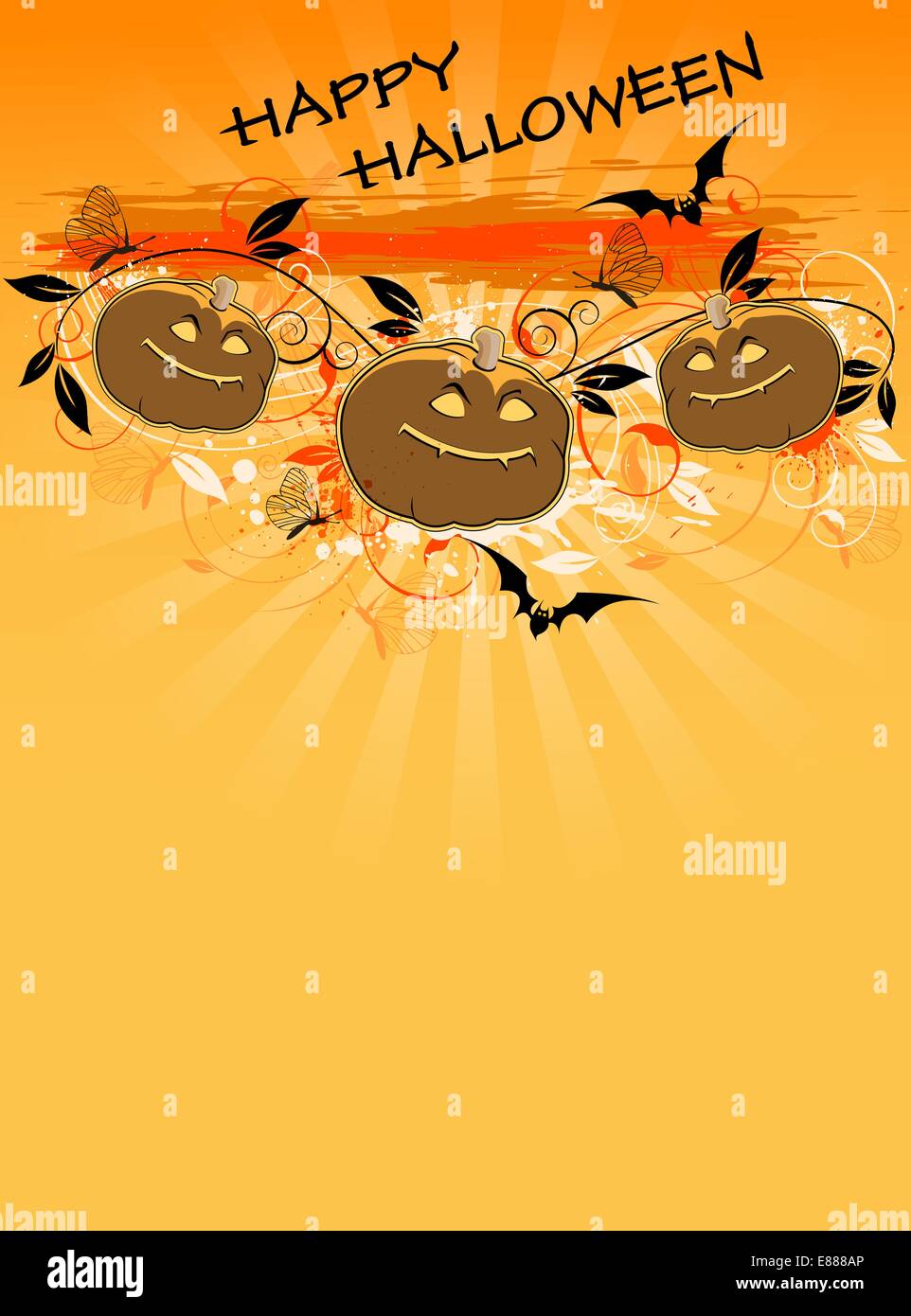 Orange halloween background Stock Vector Images - Alamy