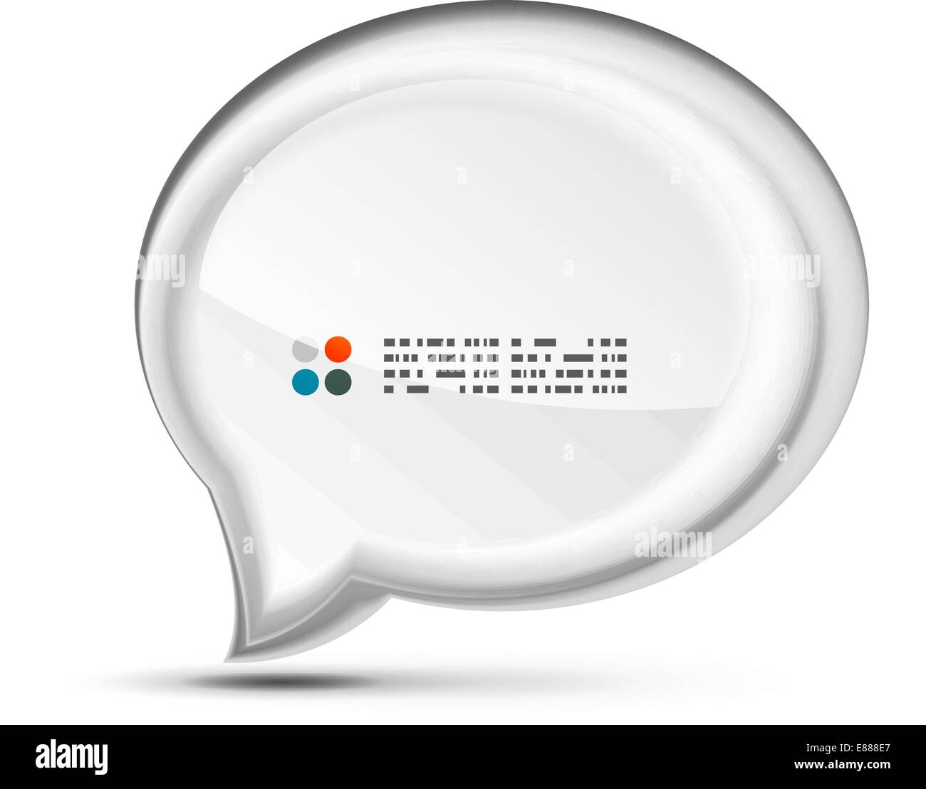 Vector white 3d speech bubble concept Stock Vector Image & Art - Alamy