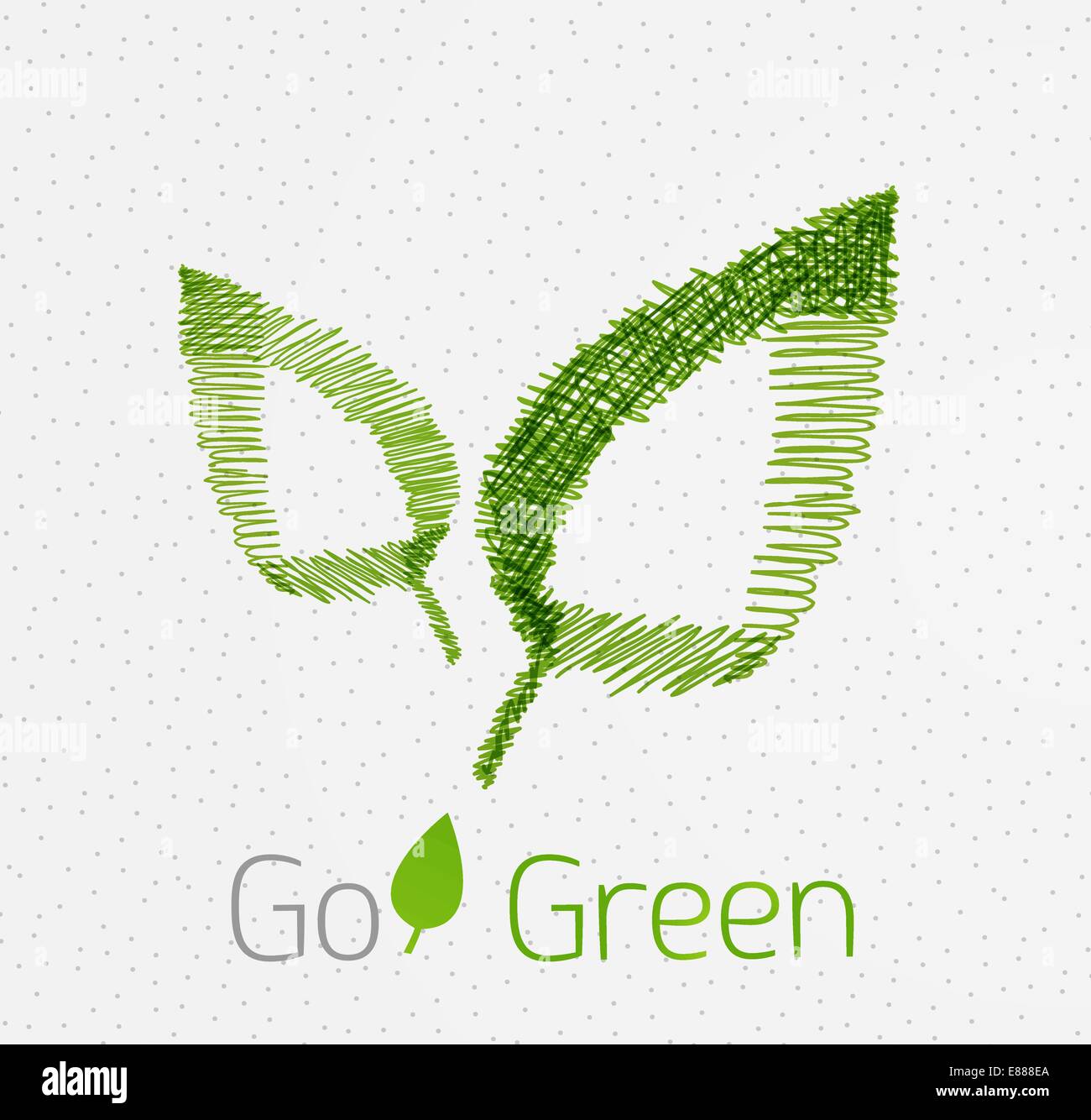 Green leaf hand drawn concept Stock Vector Image & Art - Alamy