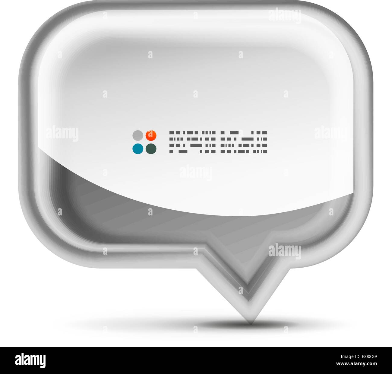 Vector white 3d speech bubble concept Stock Vector Image & Art - Alamy