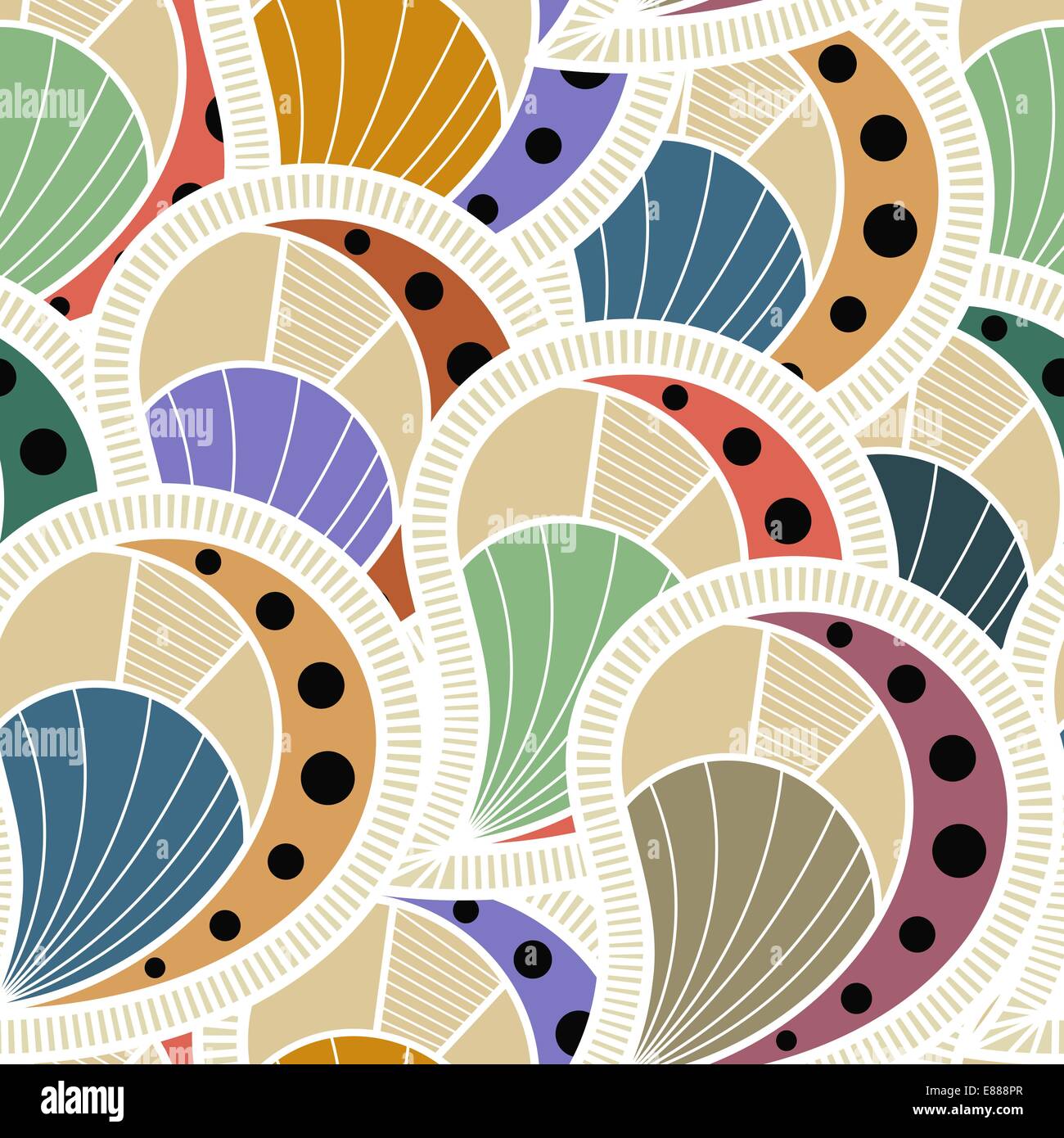Seamless ethnic pattern with floral ornament Stock Vector Image & Art ...