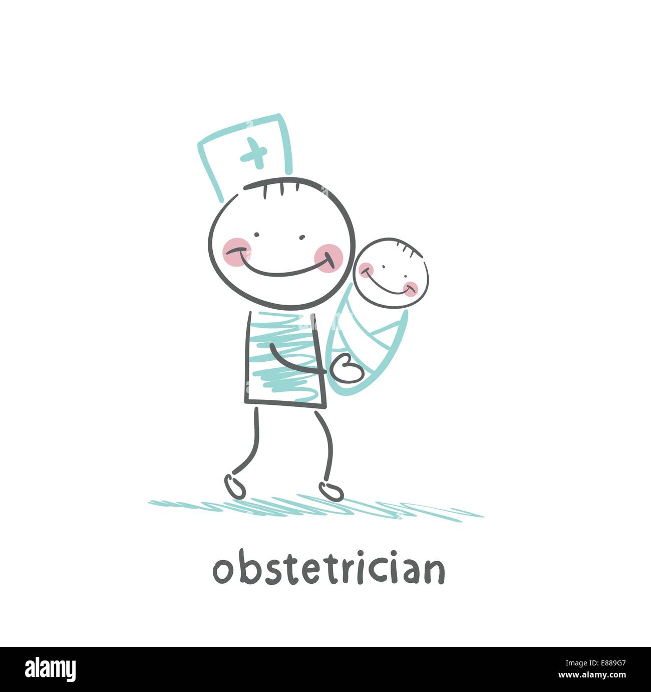 obstetrician with baby Stock Vector Image & Art - Alamy