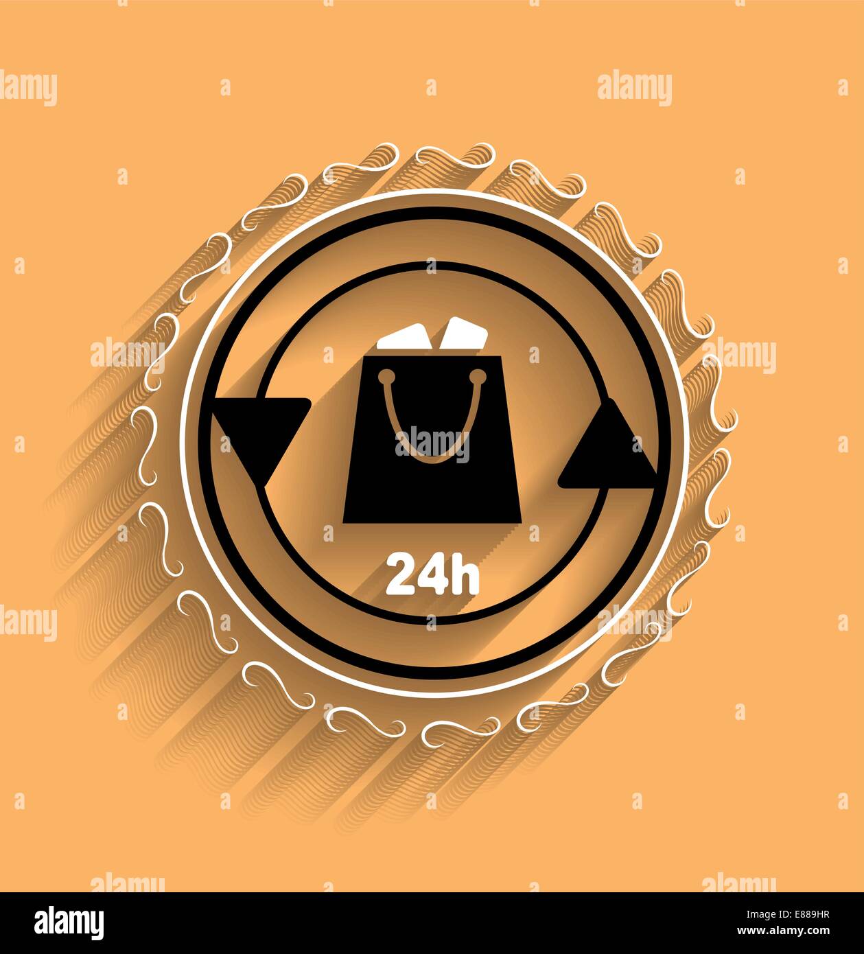 Vector shopping bag icon modern flat design Stock Vector Image & Art ...