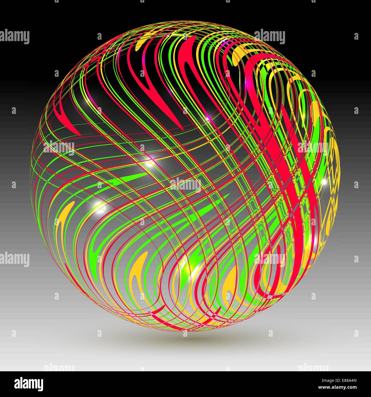 Abstract sphere on a black background Stock Vector Image & Art - Alamy