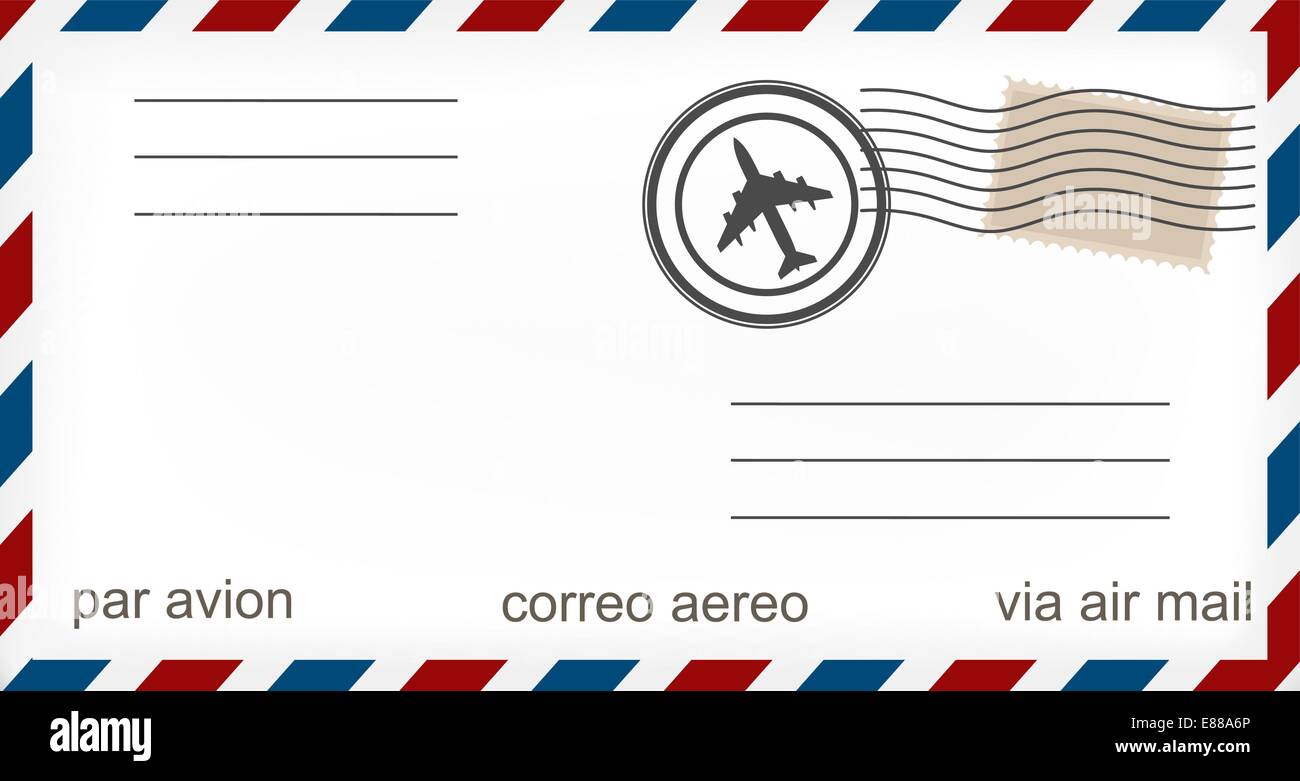 Airmail envelope Stock Vector