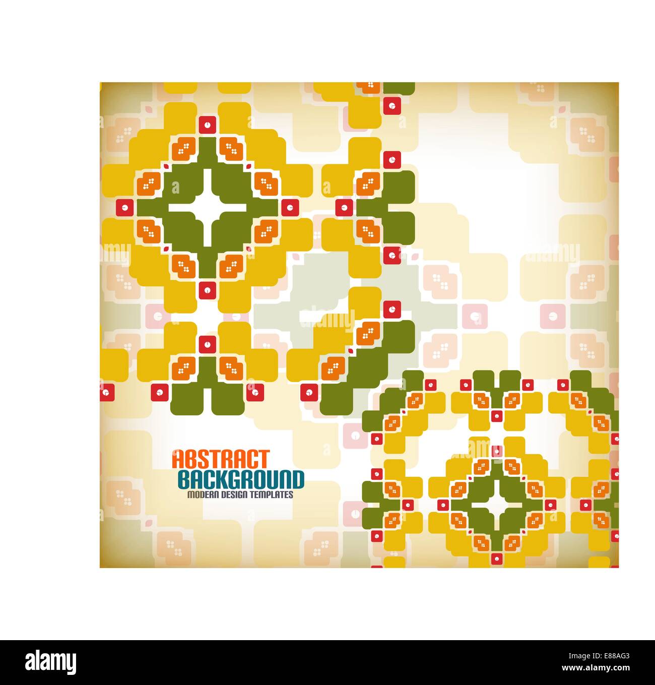 Vector geometric vintage retro pattern background Stock Vector Image ...