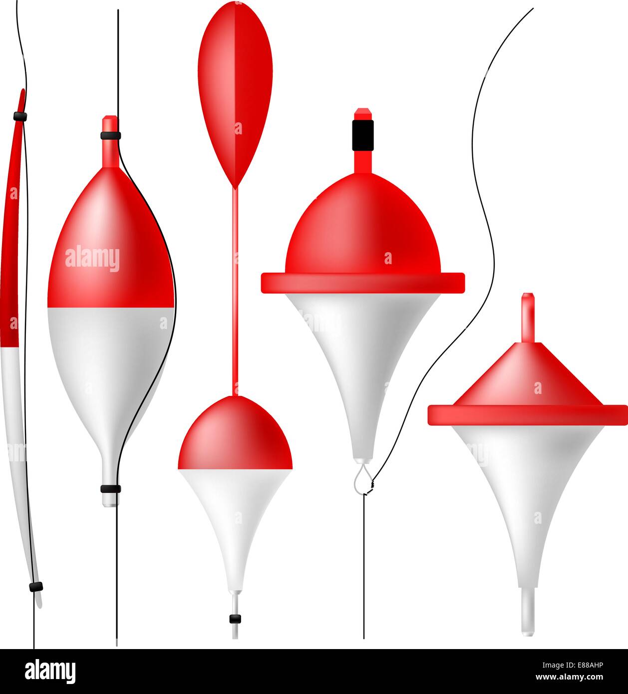 Set of fishing bobbers Stock Vector Image &amp; Art - Alamy