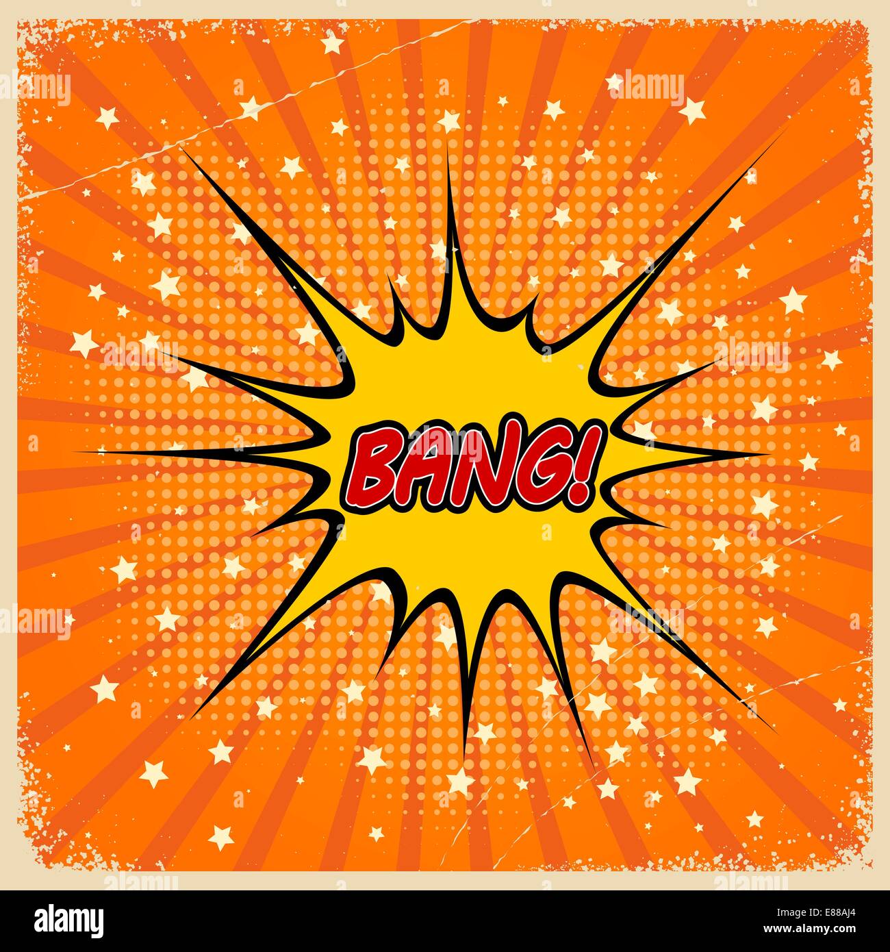 Retro background with Bang Comic Speech Bubble Stock Vector Image & Art ...