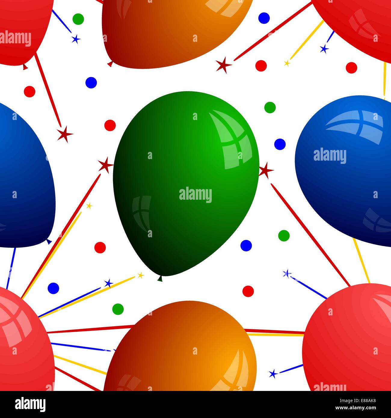 Seamless texture with balloons and fireworks Stock Vector Image & Art ...