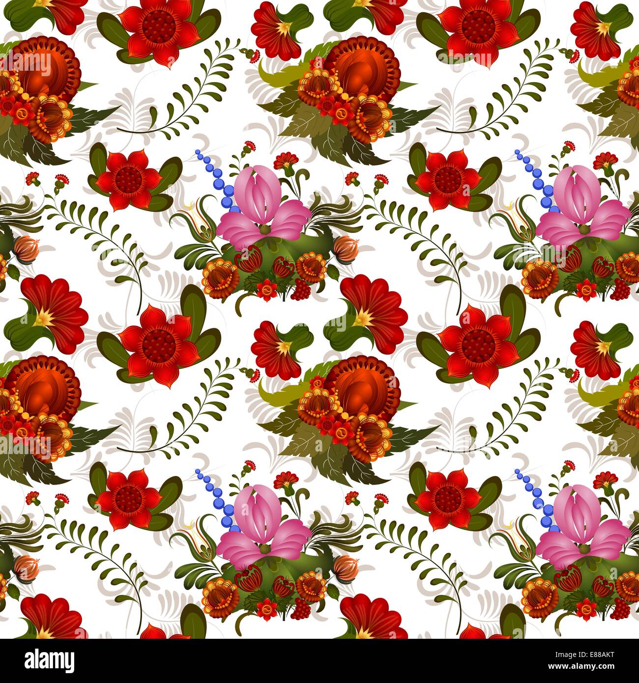 Seamless pattern background with Ukrainian motifs Stock Vector Image & Art Alamy