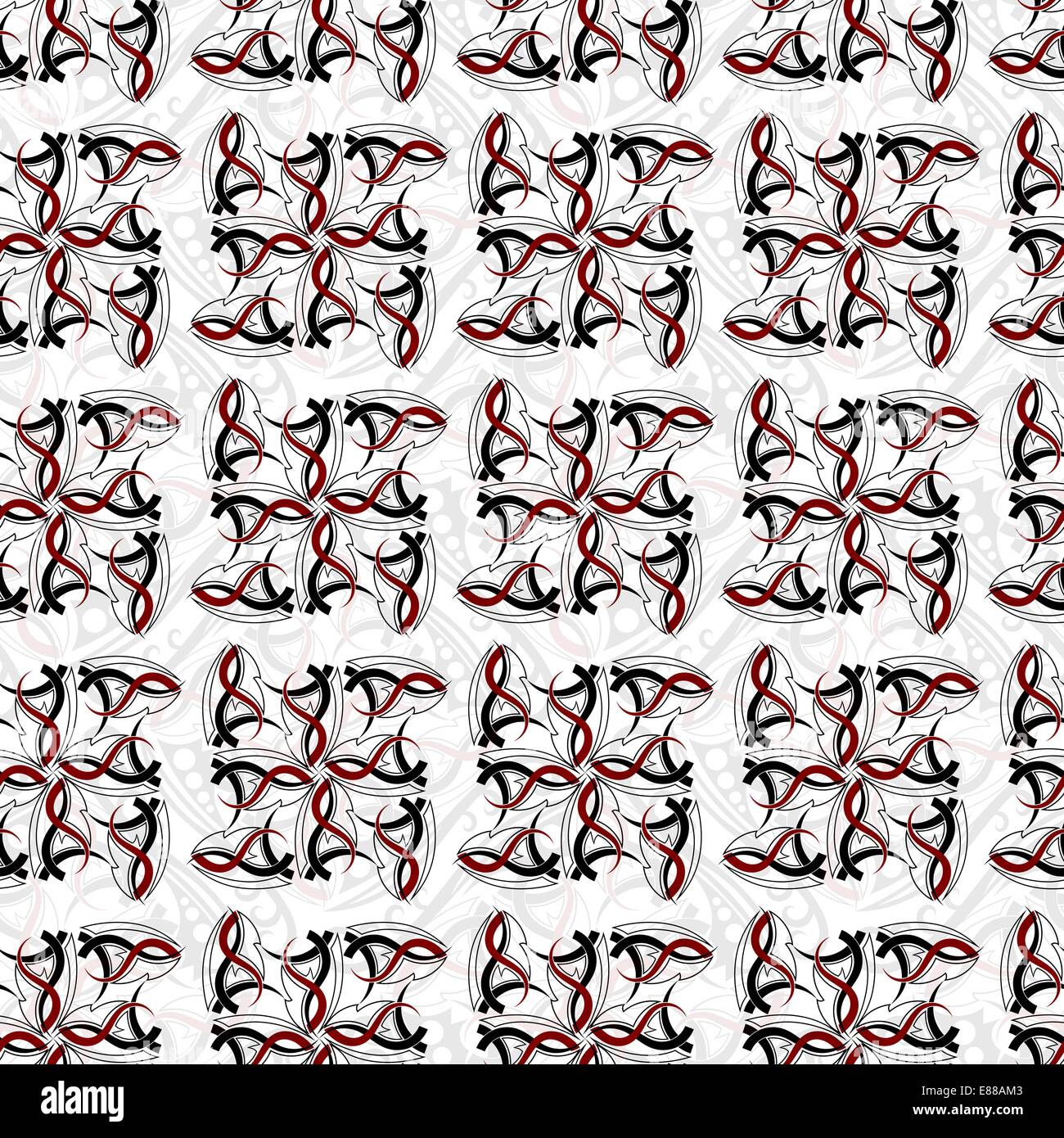 Seamless black white floral gothic Stock Vector Images - Alamy