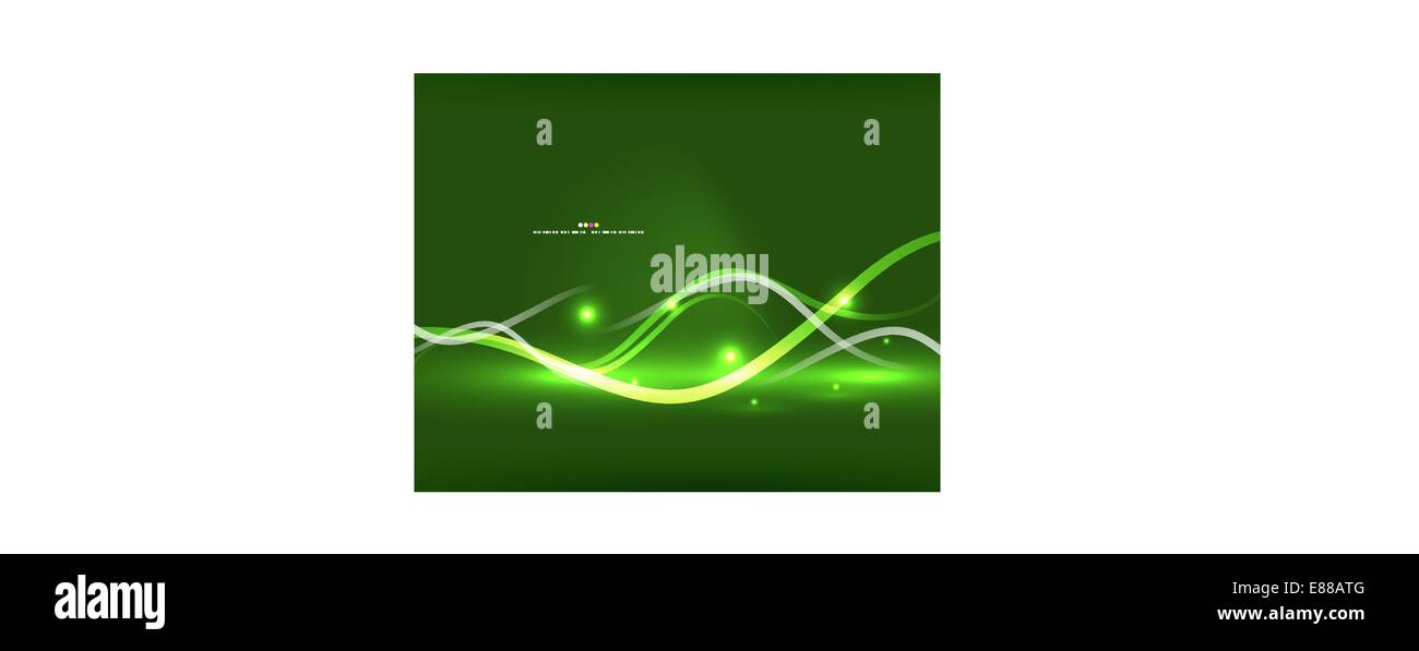 Abstract background glowing green lines Cut Out Stock Images & Pictures ...