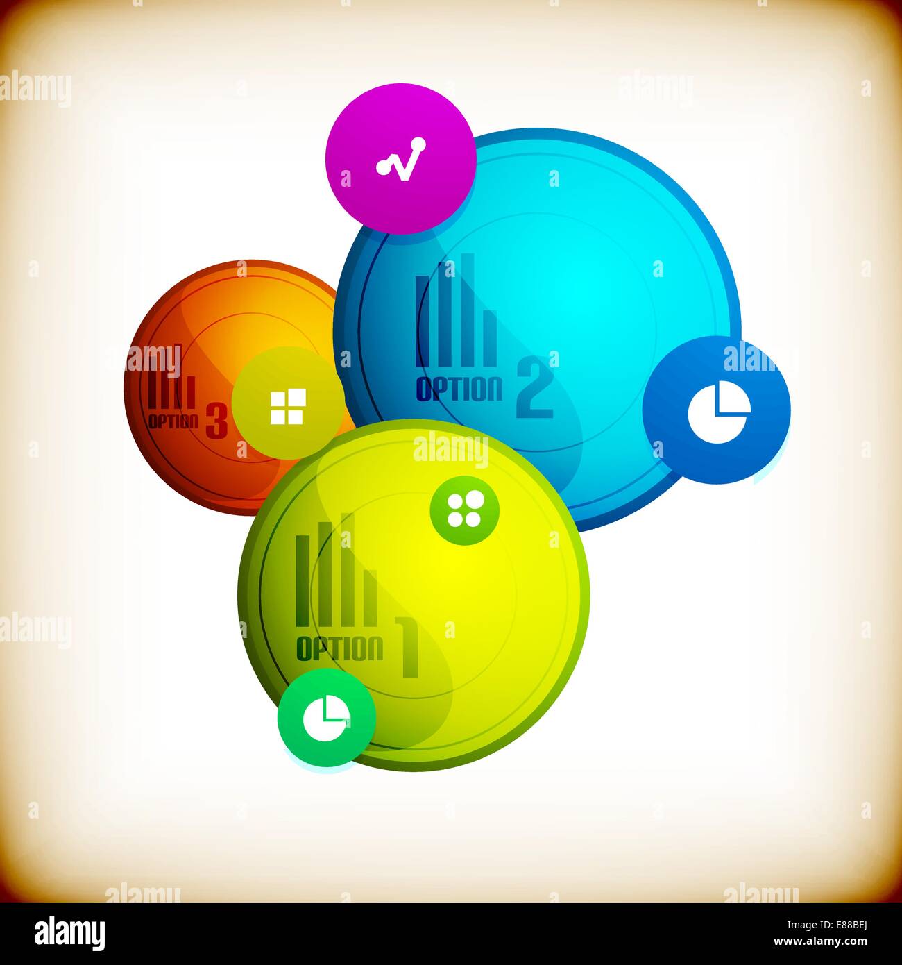 Abstract circles infographic colorful template Stock Vector Image & Art ...