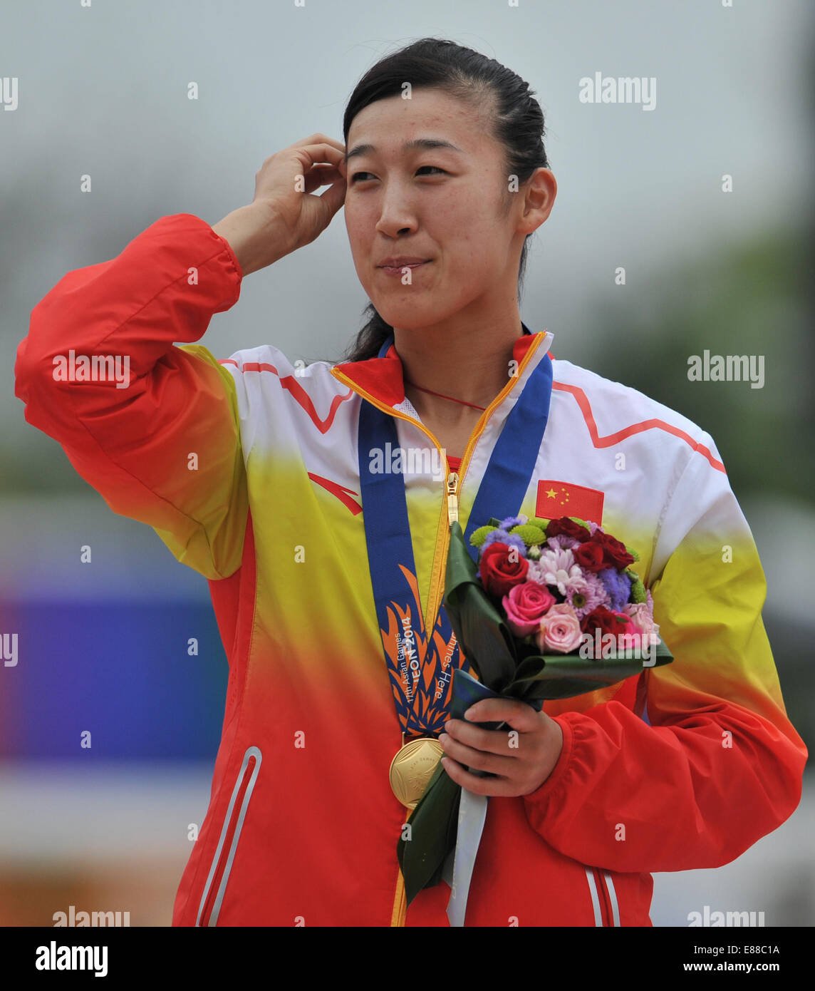 Incheon, South Korea. 2nd Oct, 2014. Gold medalist Chen Qian of China