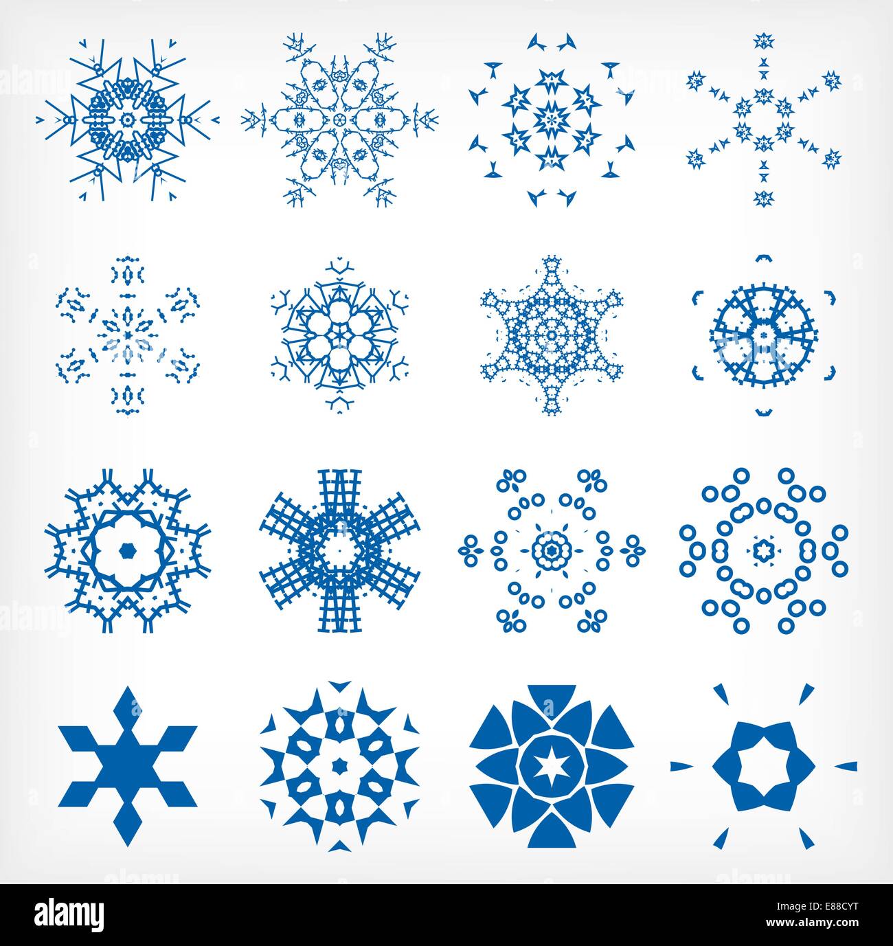 Set of isolated snowflakes for Christmas decor Stock Vector Image & Art ...