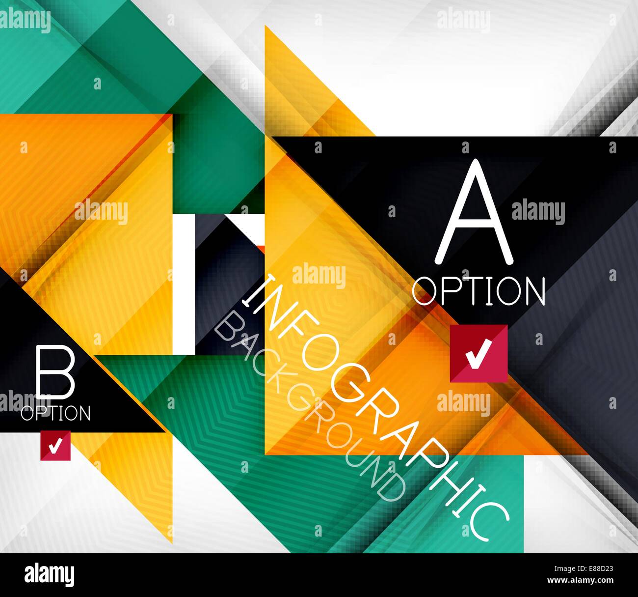 Triangle geometric shape infographic background Stock Vector Image