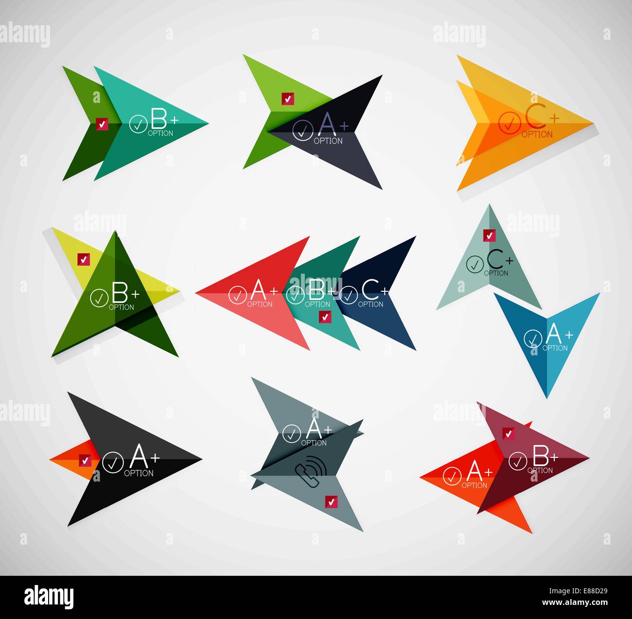 Set of arrow infographic templates for business background | numbered ...
