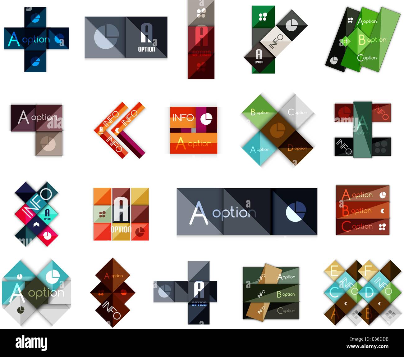 Big set of modern business square templates for business background ...
