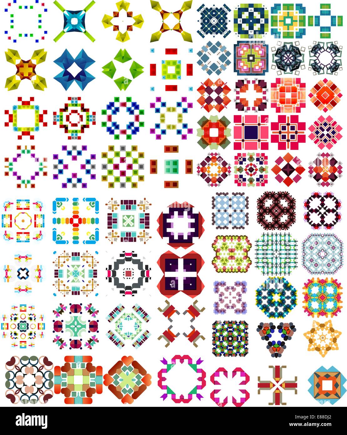 Set of abstract geometric icons / shapes. Can be used for vintage ...