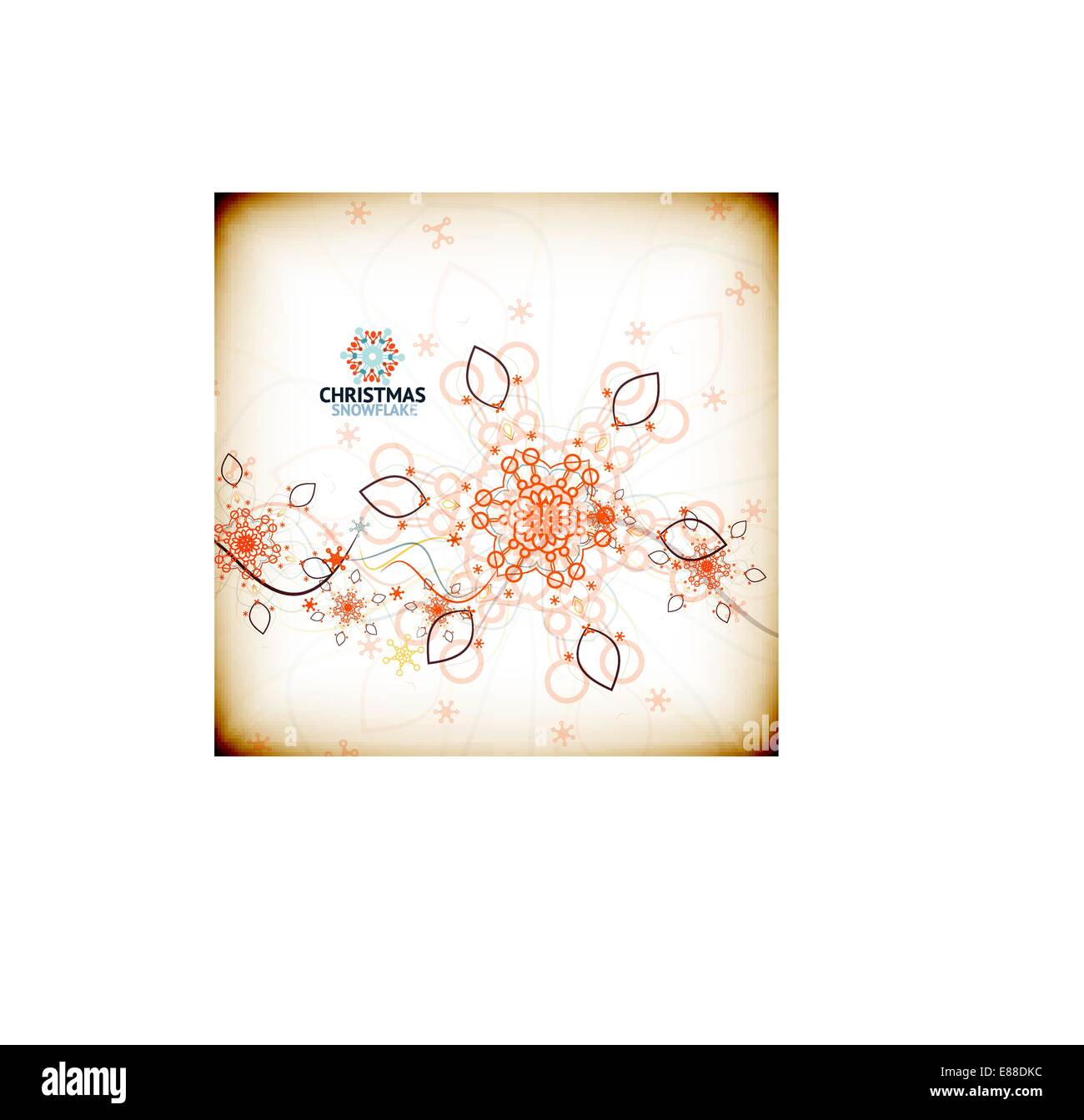 Vector vintage christmas snowflake card Stock Vector Image & Art - Alamy