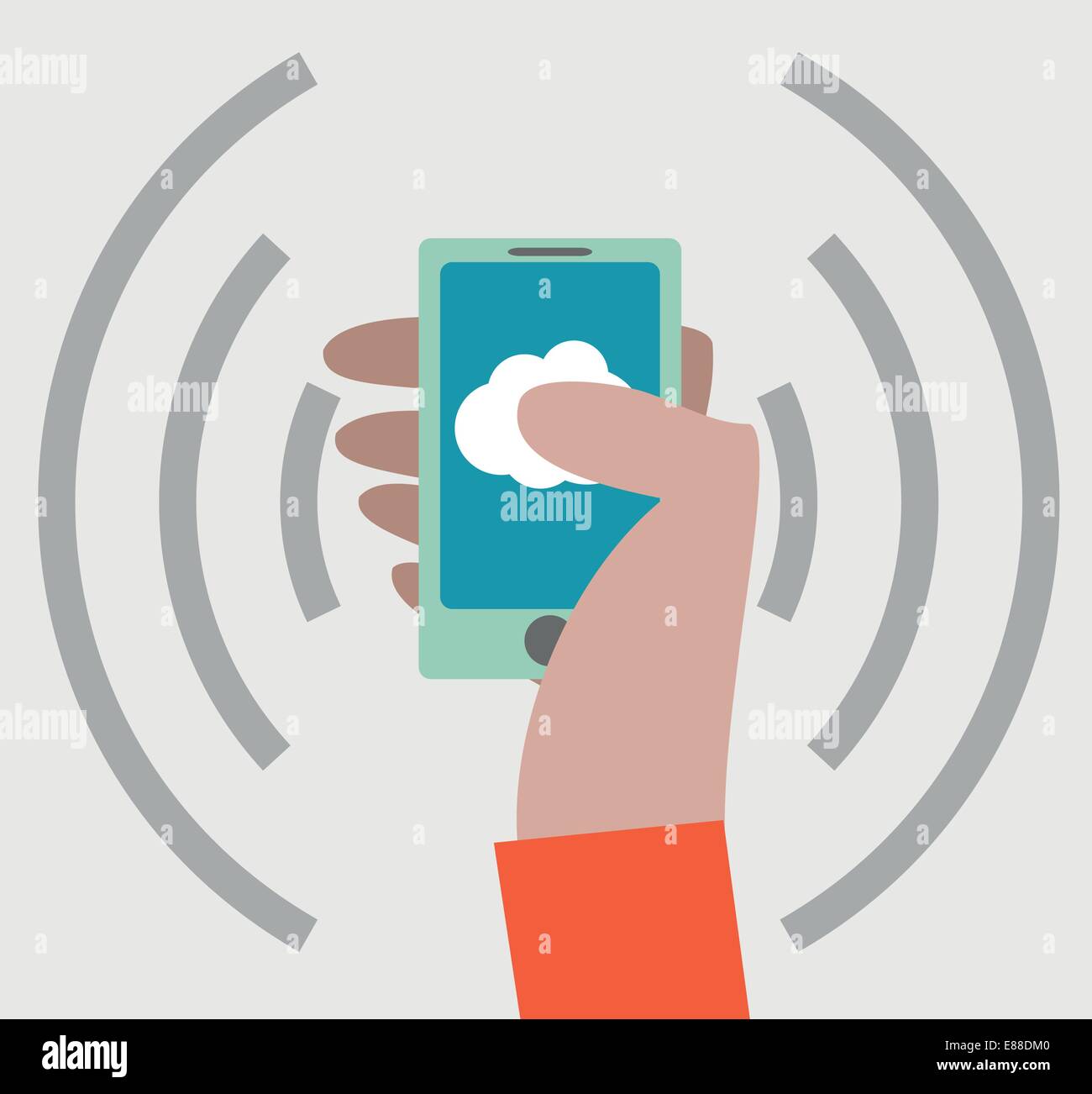 Hand with smartphone icon Stock Vector Image & Art - Alamy