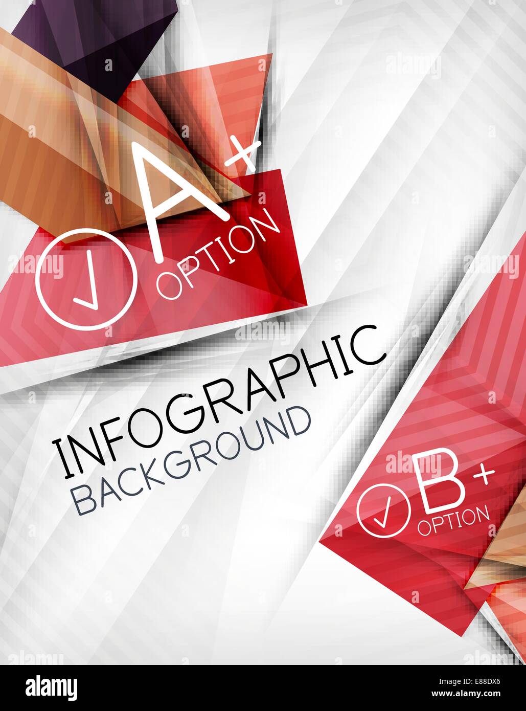 Infographic options geometrical background design. For business ...