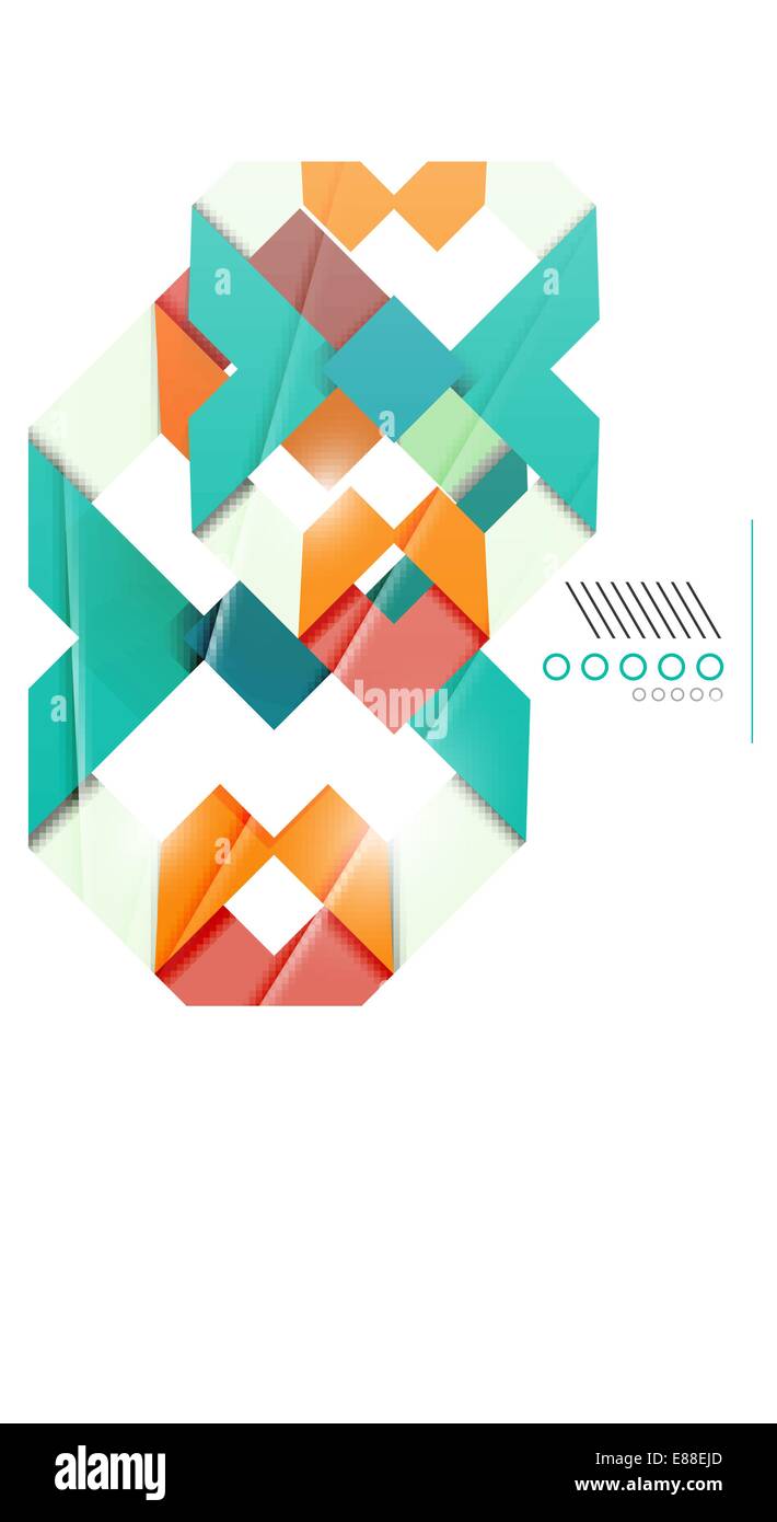 Shape Design Templete Colorful realistic geometric shape design template Stock Vector Image ...