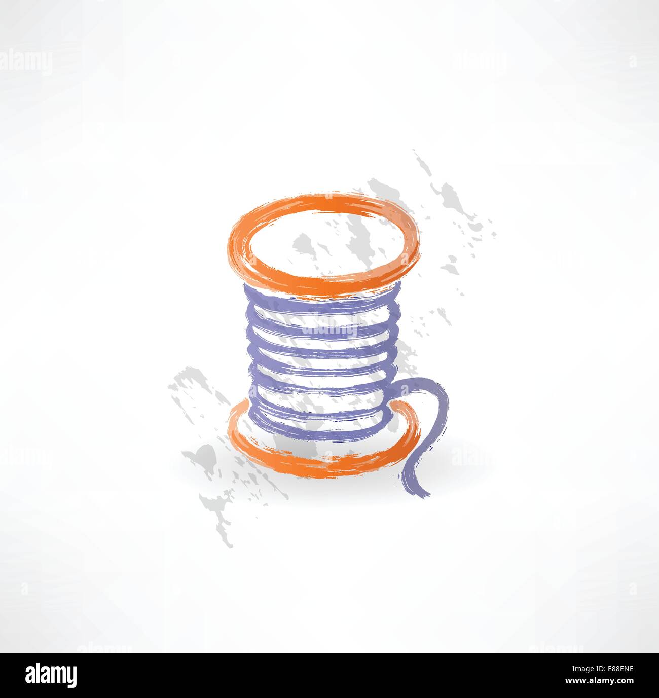 Old wooden spool thread Stock Vector Images - Alamy