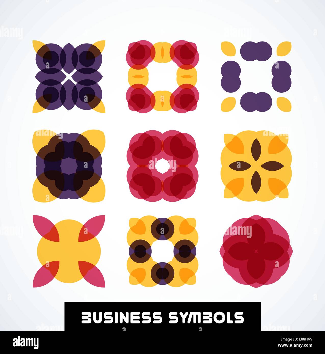 Business geometric shape symbols. Icon set Stock Vector Image & Art - Alamy