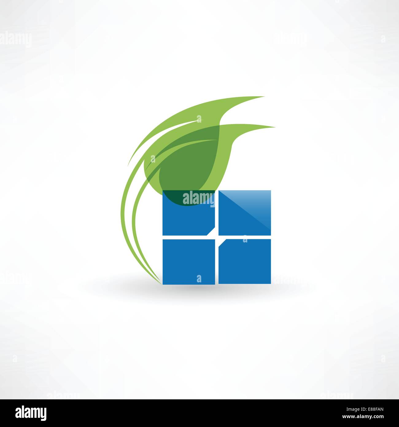 Abstract eco leaf icon Stock Vector Image & Art - Alamy