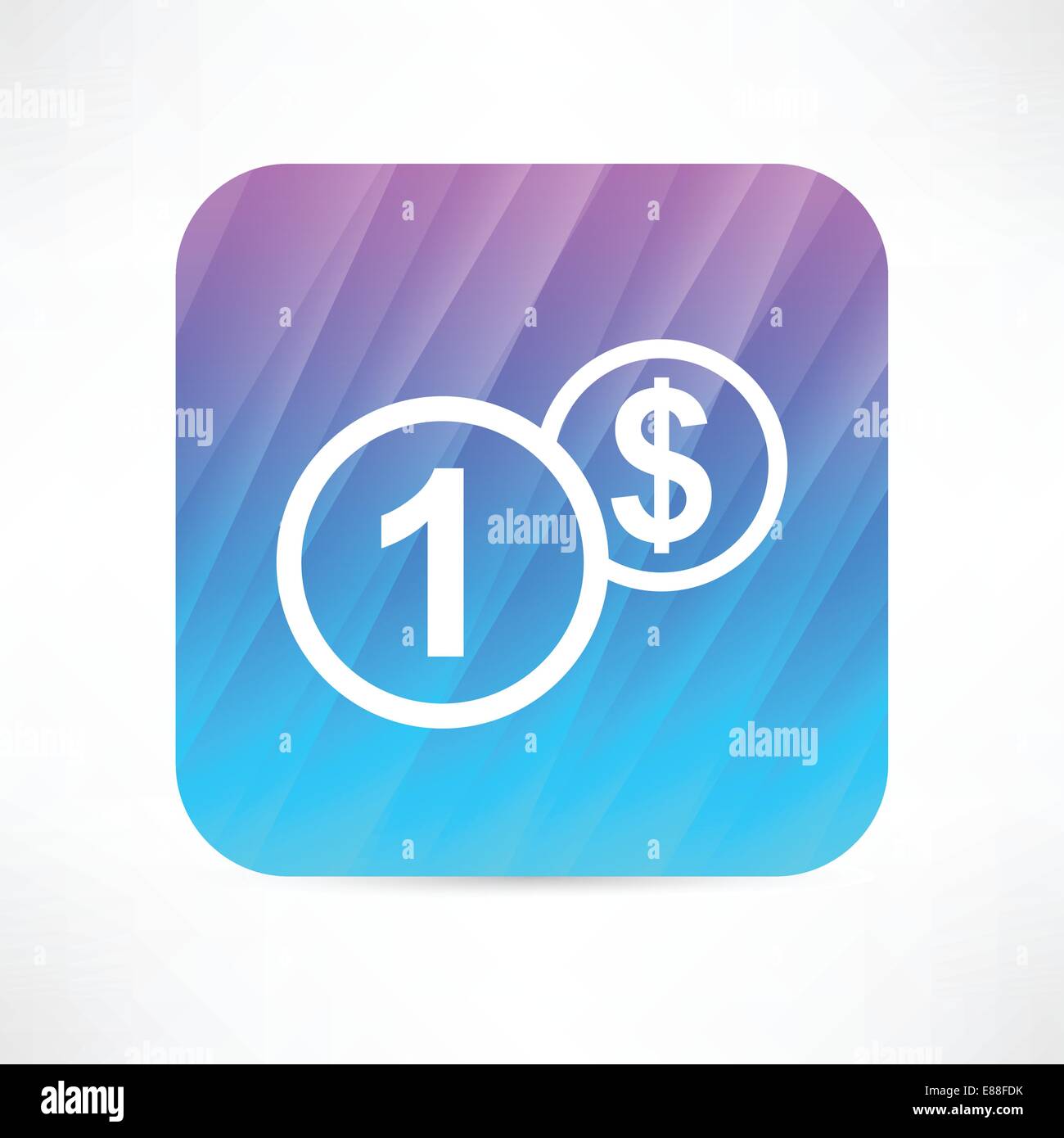 One dollar icon Stock Vector