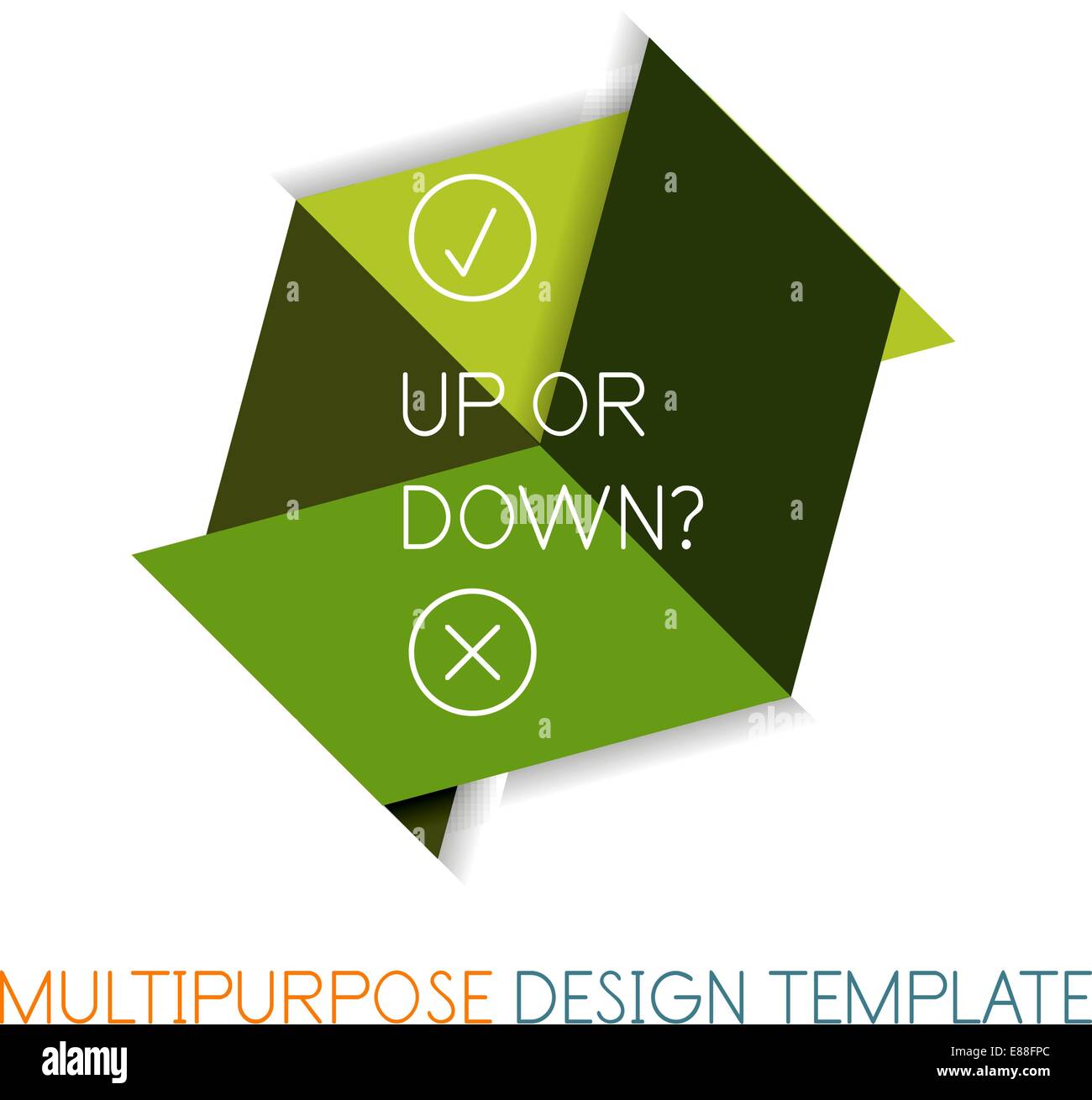 Paper geometric shape multipurpose design template Stock Vector Image ...