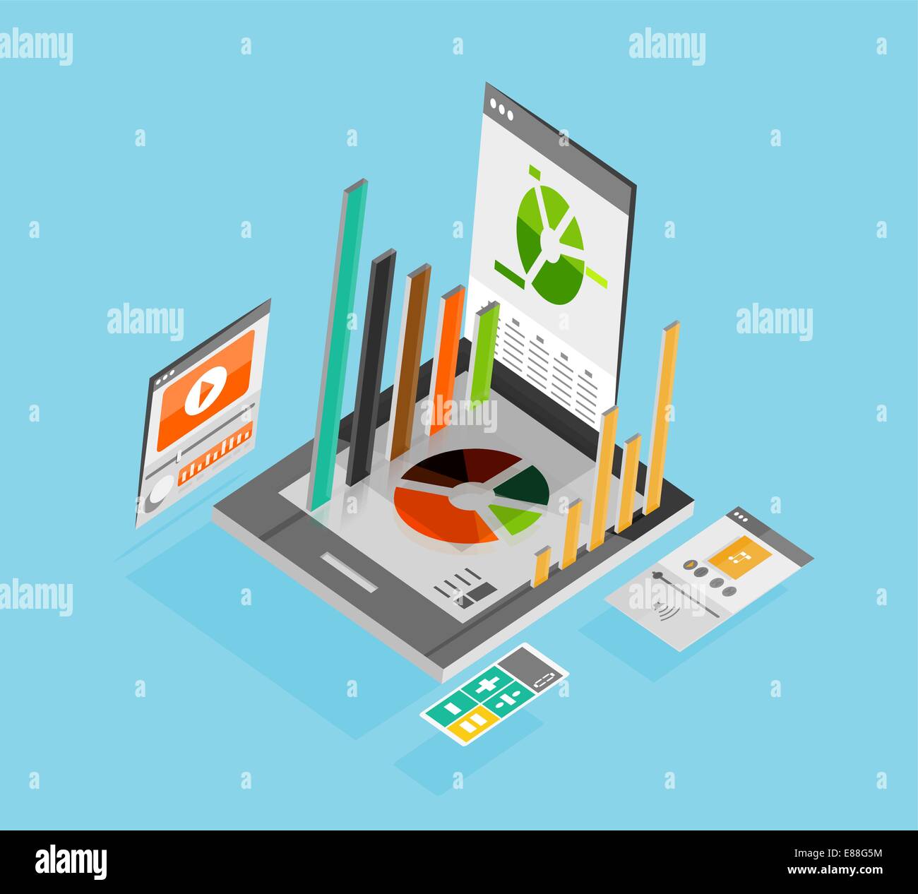 Mobility Concept Flat Design 3d Tablet With Graphics Calculator Movie Music Concepts Stock Vector Image Art Alamy Mobility Concept Flat Design 3d Tablet With Graphics Calculator Movie Music Concepts Stock Vector Image Art Alamy