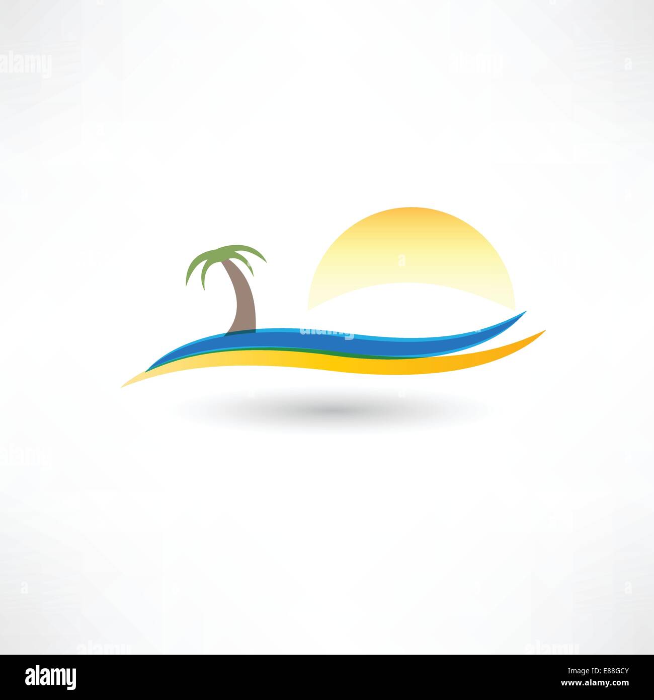 relaxing on the beach abstraction icon Stock Vector Image & Art - Alamy