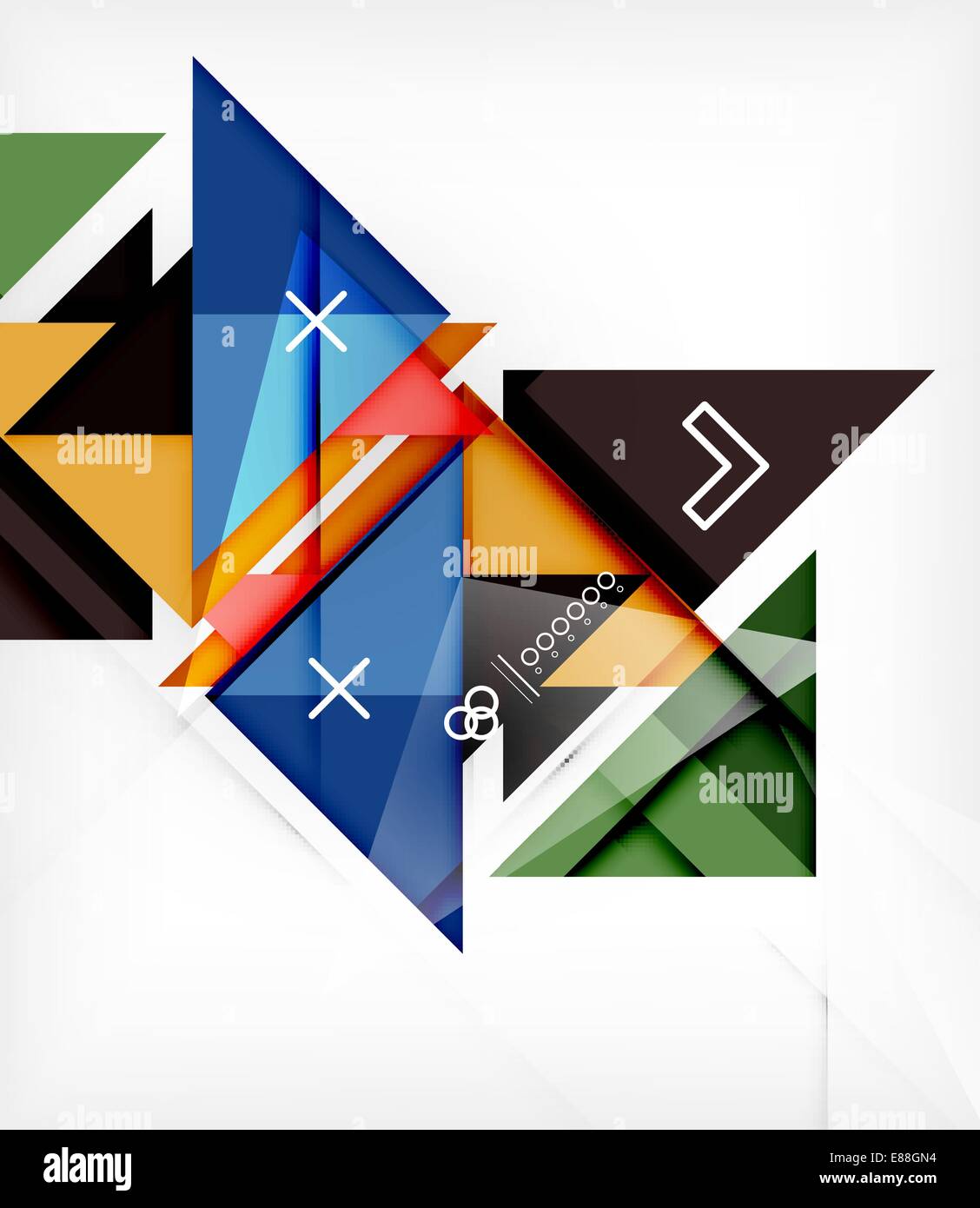 Cover brochure design triangles Stock Vector Images - Alamy