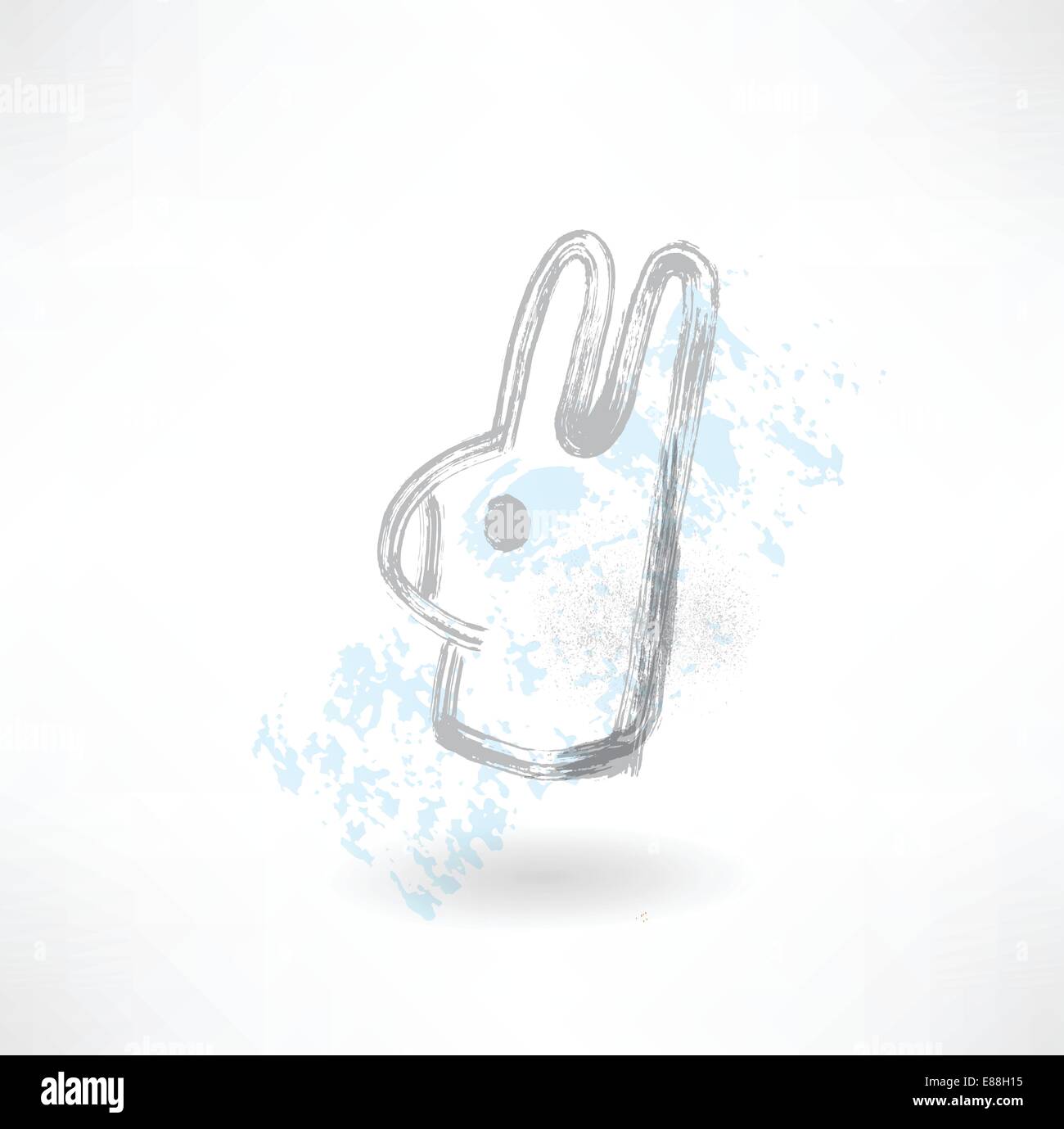 head rabbit grunge icon Stock Vector Image & Art - Alamy