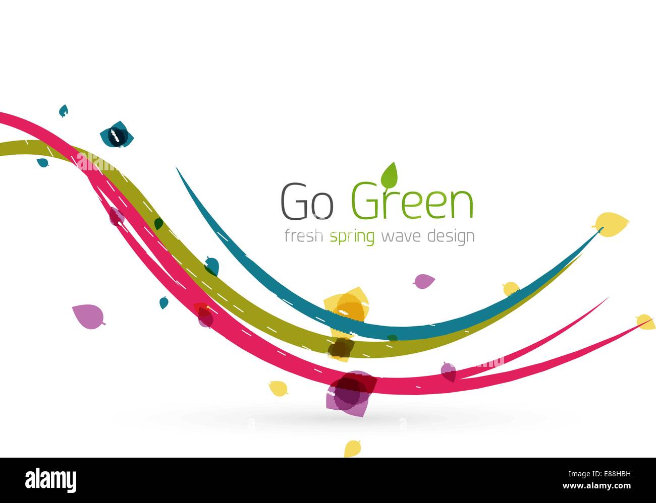 Colorful spring lines conceptual nature design. Wave lines Stock Vector ...