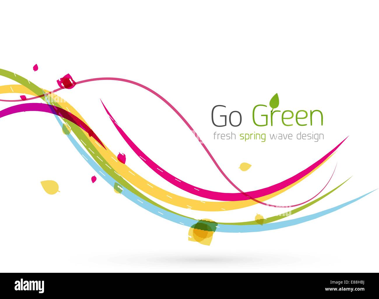 Colorful spring lines conceptual nature design. Wave lines Stock Vector ...