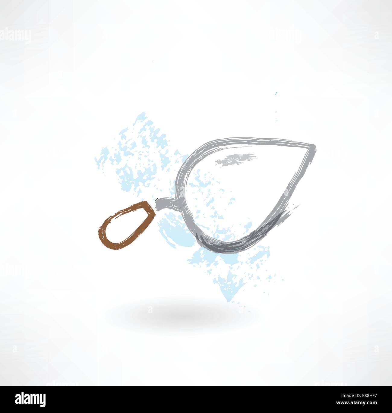 trowel grunge icon. Stock Vector