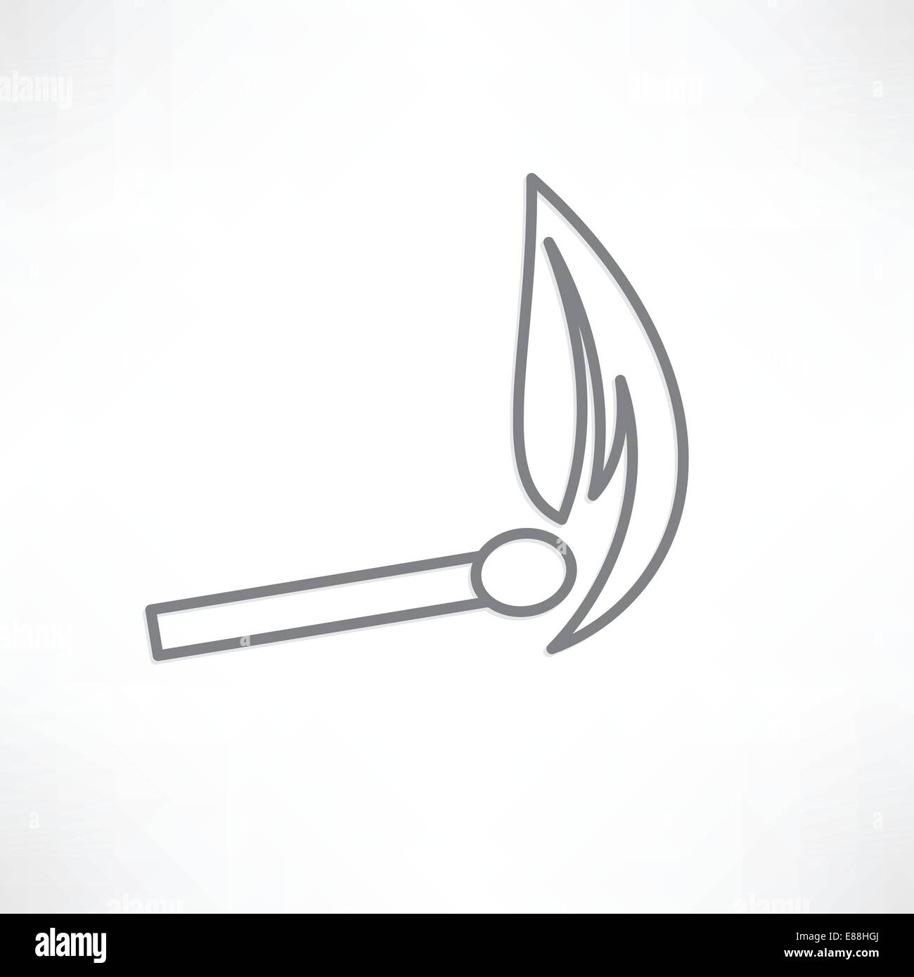 Burning match white Stock Vector Image & Art - Alamy