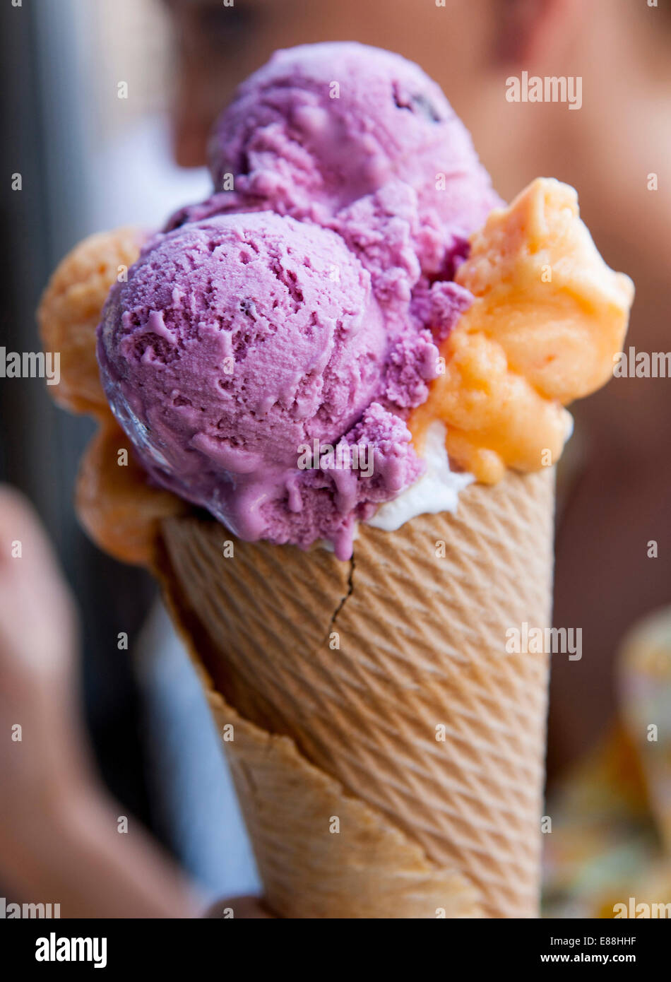 Ice cream gelato Tuscany Italy Stock Photo