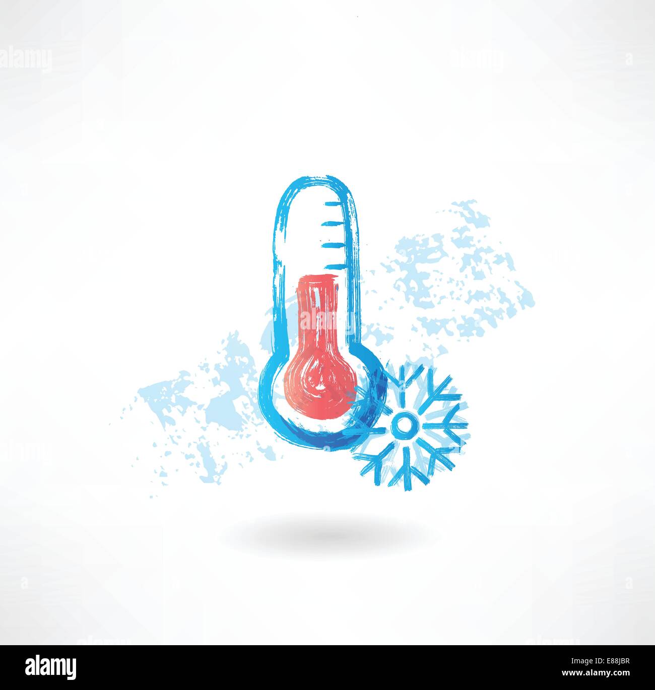 Cold thermometer grunge icon Stock Vector Image & Art - Alamy