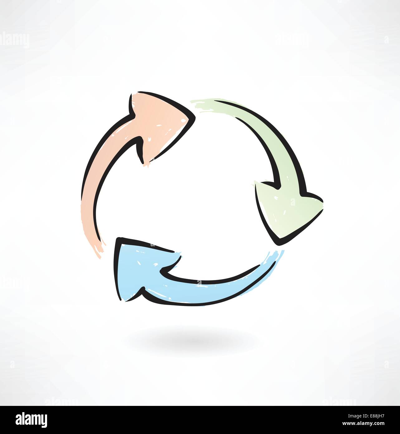 arrows cycle grunge icon Stock Vector Image & Art - Alamy