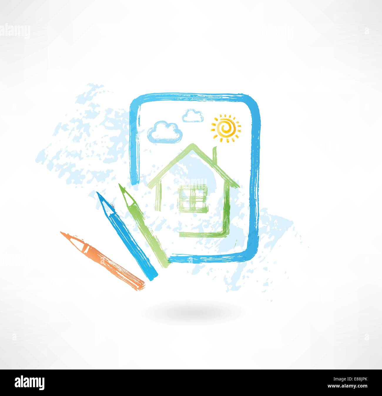 painted house grunge icon Stock Vector Image & Art - Alamy