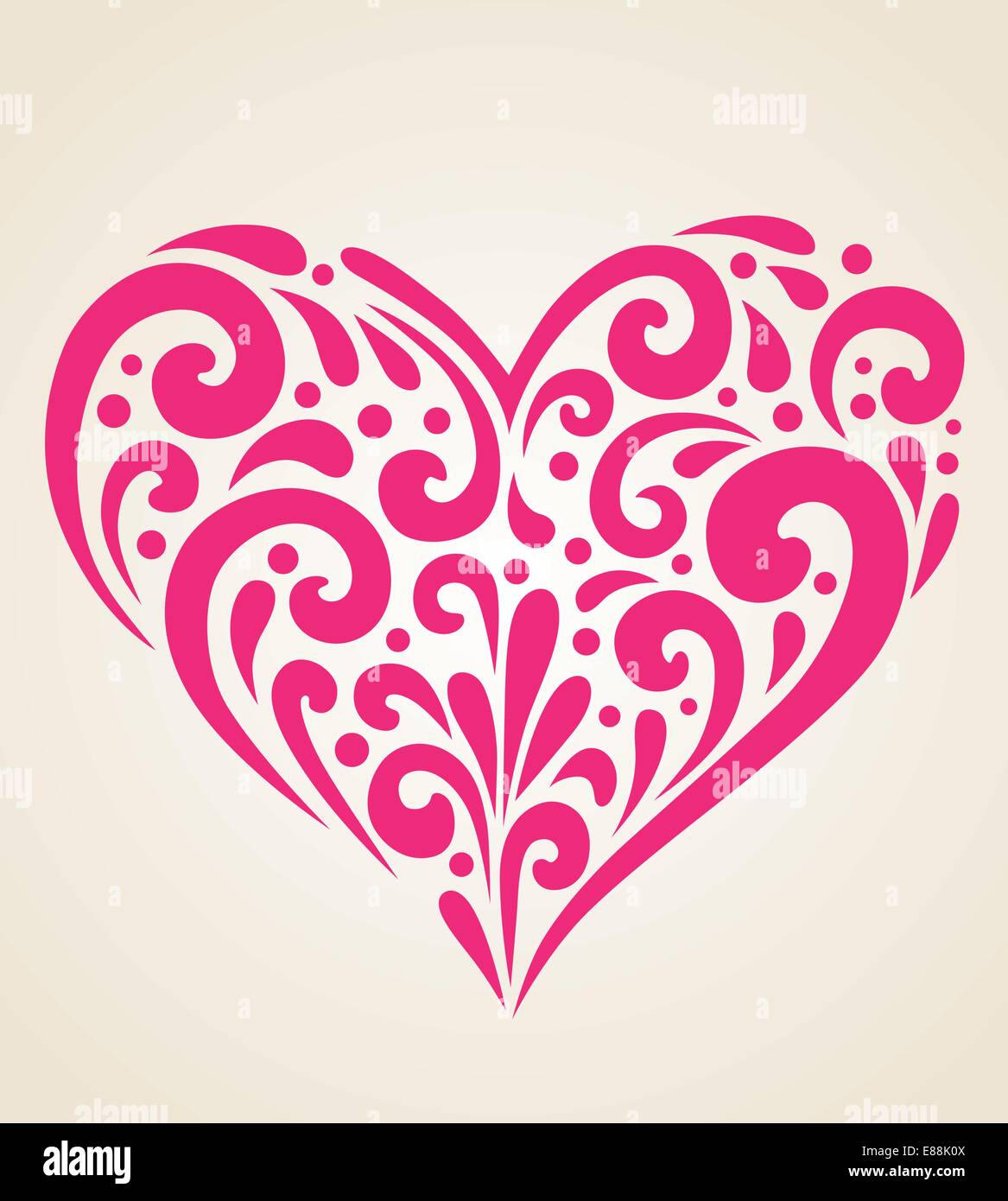 Decorative vector background with red heart Stock Vector Image & Art ...